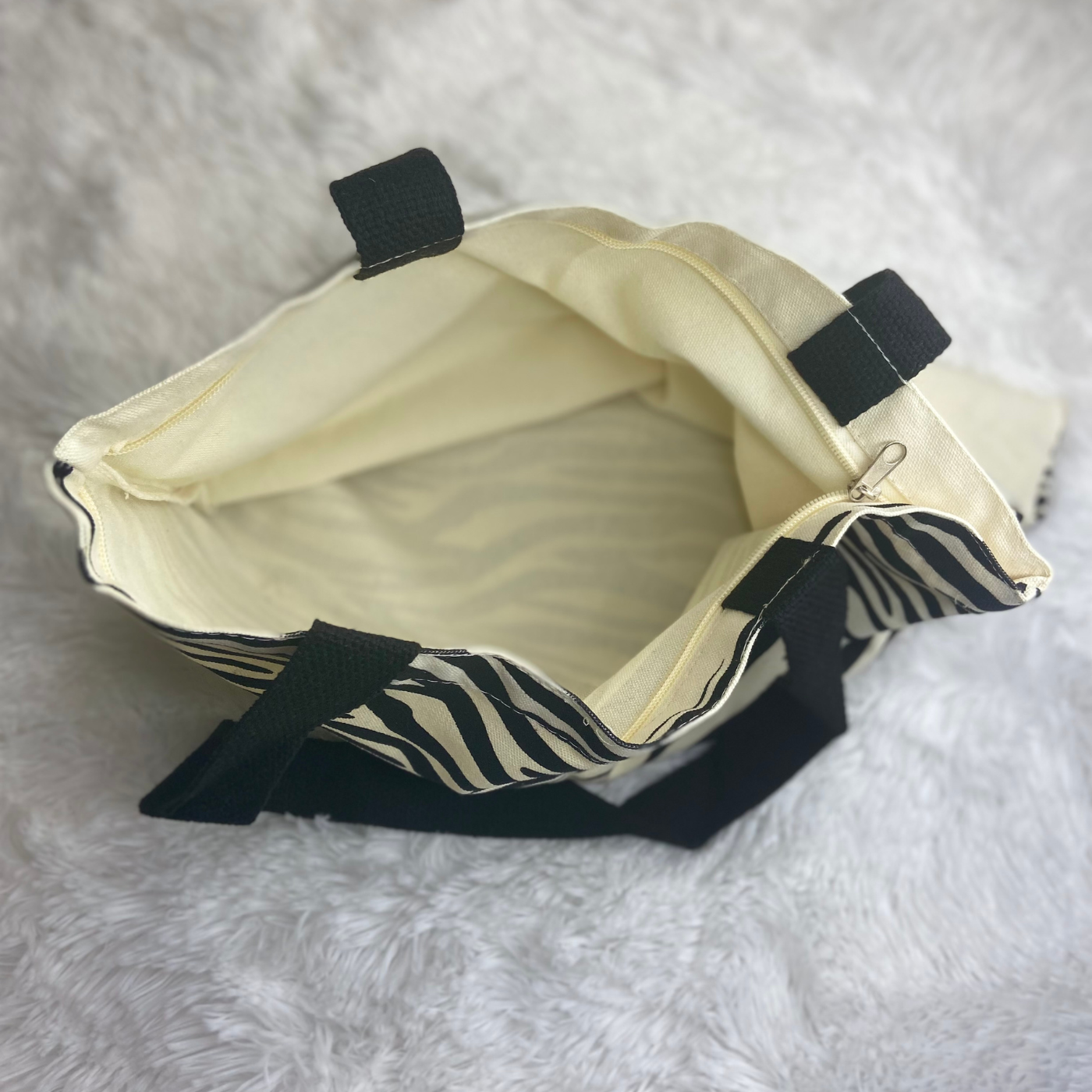 Zebra Canvas Bag