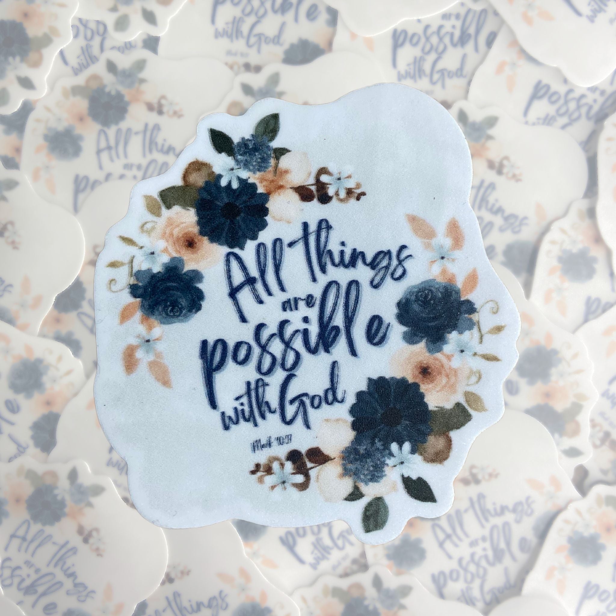 All Things Are Possible with God Vinyl Sticker – The Stirring Faith Company