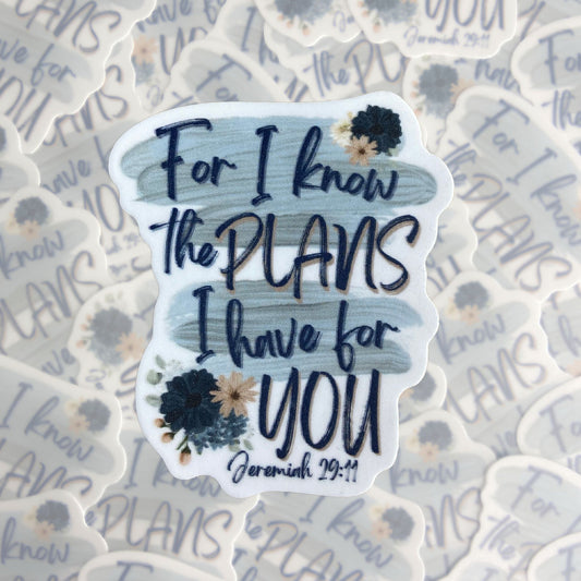 Jeremiah 29:11 Vinyl Sticker