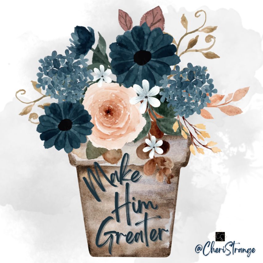 Make Him Greater Vinyl Sticker