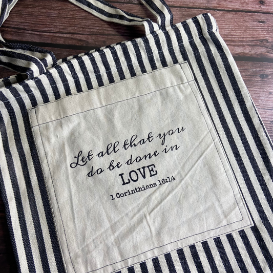 The Loved Canvas Bag – 1 Corinthians 16:14